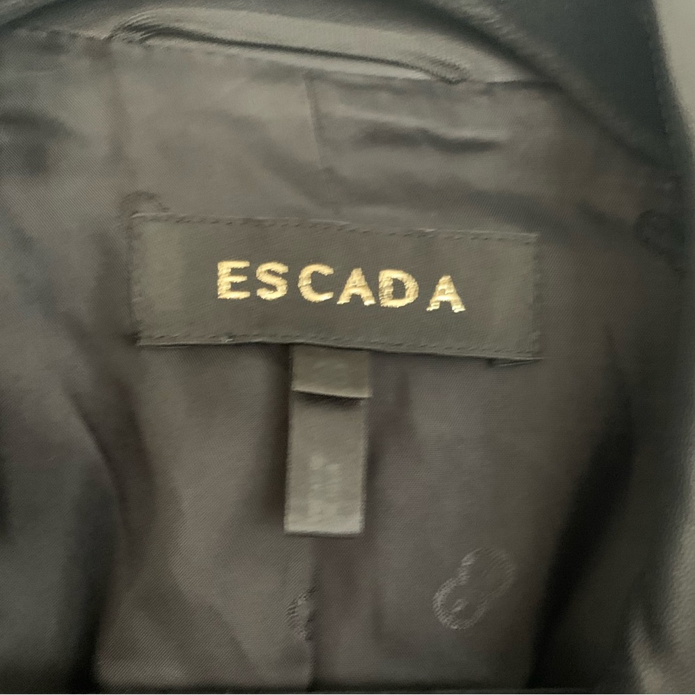 Escada wool and leather purple jacket - Picture 5 of 7